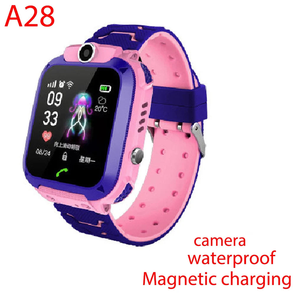Kids Smart Watch SOS SIM Card LBS Tracker – Waterproof Phone Watch with Camera for Boys & Girls (Q19 / Z1 / A28 / Q88) - I YAN
