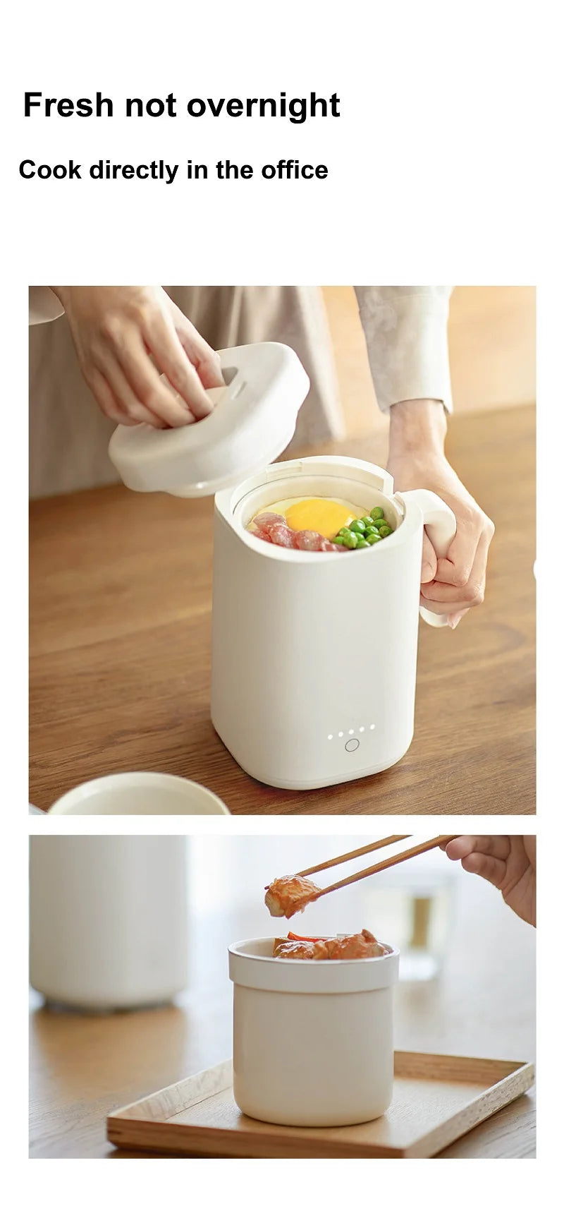 800ml Mini Electric Lunch Box Multi-functional Ceramic Non-stick Fast Rice Cooker Portable Automatic Keep Warm Rice Cooker 220V