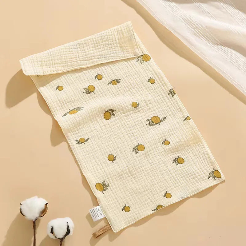 I YAN cotton muslin baby face towel and burp cloth set with soft, absorbent infant washcloths and drooling bibs for newborns.