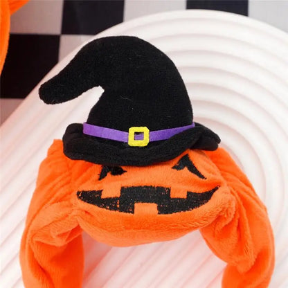 Halloween Dog Costume Pumpkin Light Clothing Teddy Bichon Small Dog Transformation Suit Pet Apparel Functional Winter Wear