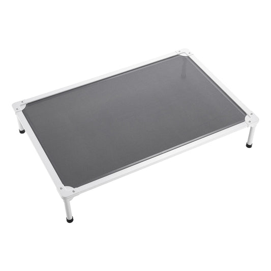 Elevated I YAN dog bed for large dogs with sturdy frame and breathable mesh, suitable for indoor or outdoor use.