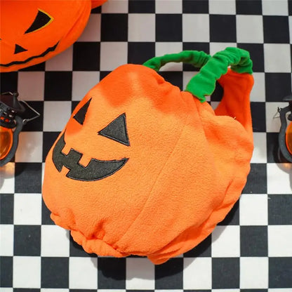 Halloween Dog Costume Pumpkin Light Clothing Teddy Bichon Small Dog Transformation Suit Pet Apparel Functional Winter Wear