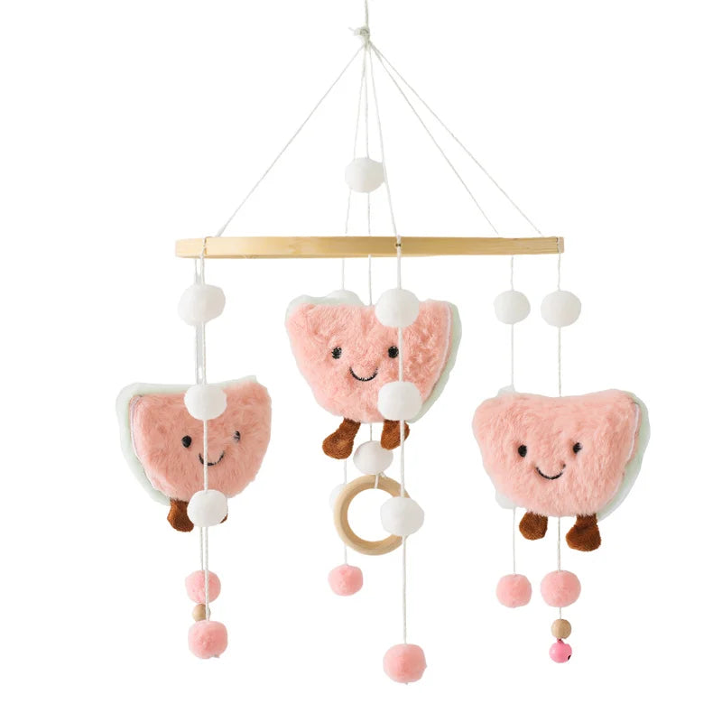 Hot Air Balloon Wooden Baby Crib Mobile – Musical Bed Bell & Rattles for Newborns 0–12M - I YAN
