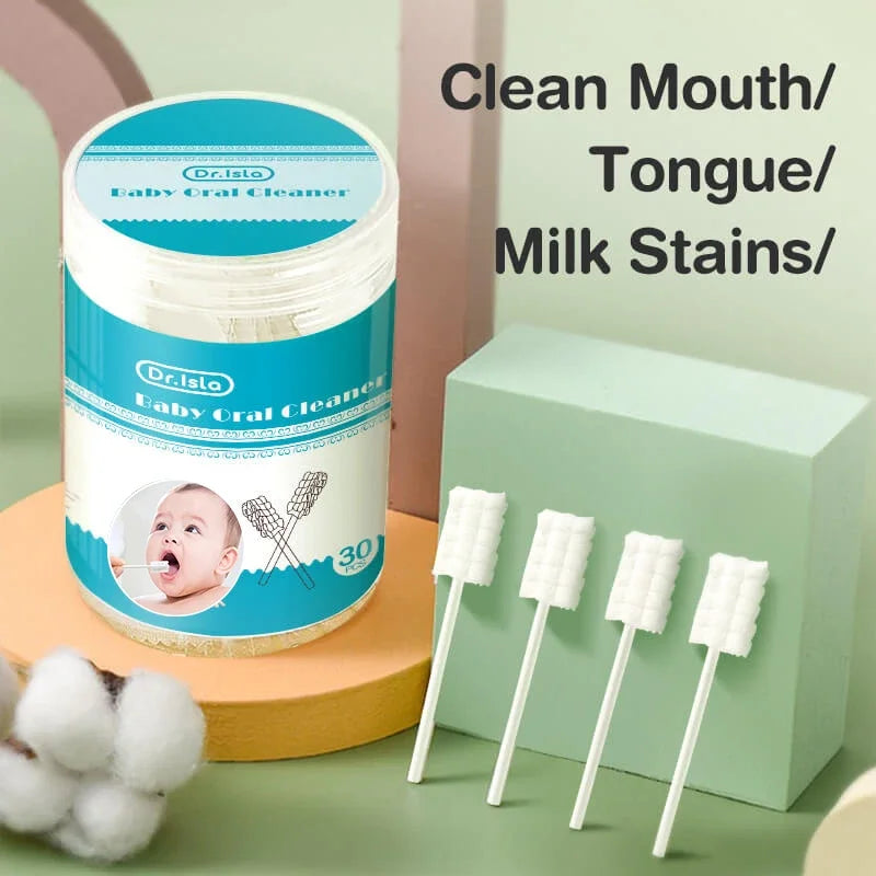 30/60/90pcs Disposable Baby Tongue Clean Stick Baby Oral Cleaner Gauze Glue-free Forged Baby Oral Tongue Cleaner for Babies