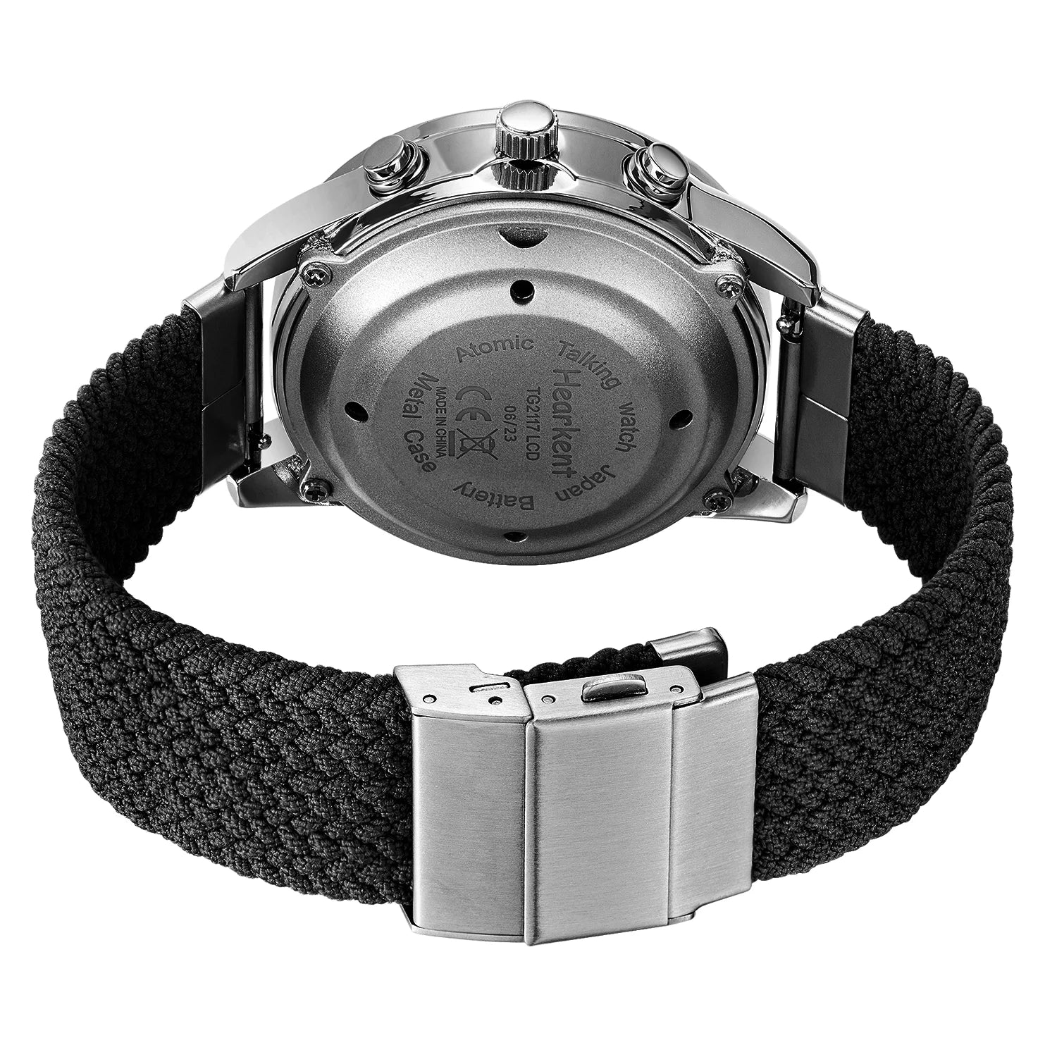 Hearkent English Talking Watch for Blind Men Visually Impaired with Alarm Hourly Chime Wristwatches Clock Big Number for Elderly - I YAN
