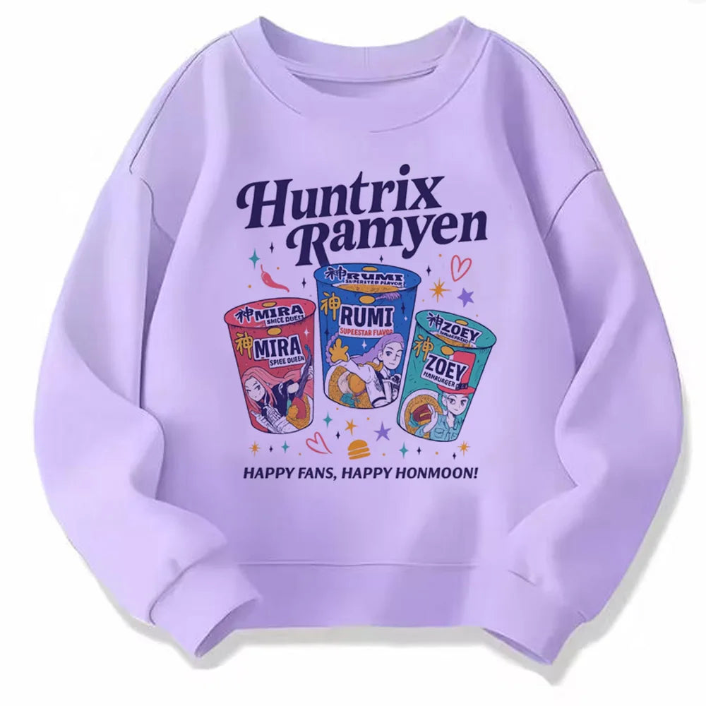 Movie Fans Gift Hoodie Girls Kids Huntrix Kpop Demon Hunters Children's Sweatshirt Cute Tiger Harajuku Hoody for Boys Girls
