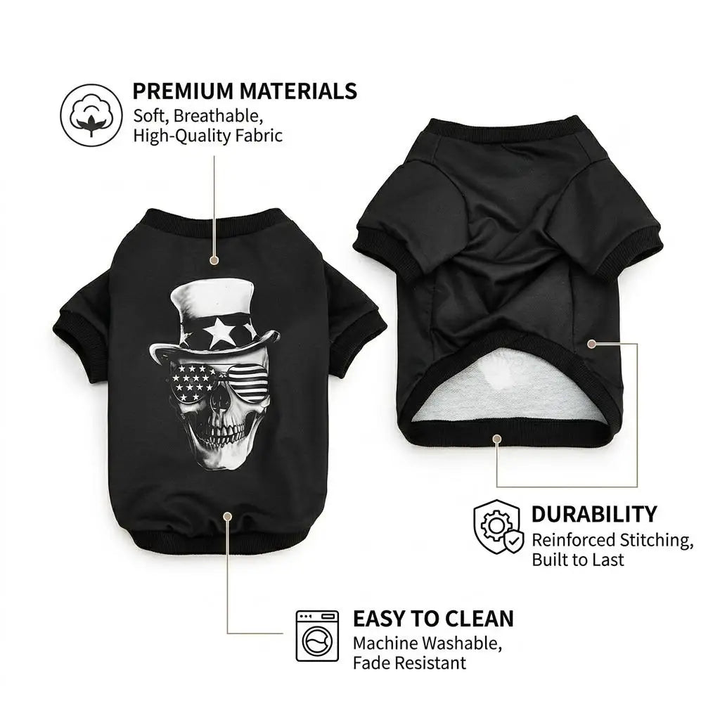 Halloween Dog Sweatshirt Pet Clothes Black Small Medium Dogs Cats Outfits Halloween Party Costume Holiday Dog Shirts Pet Apparel