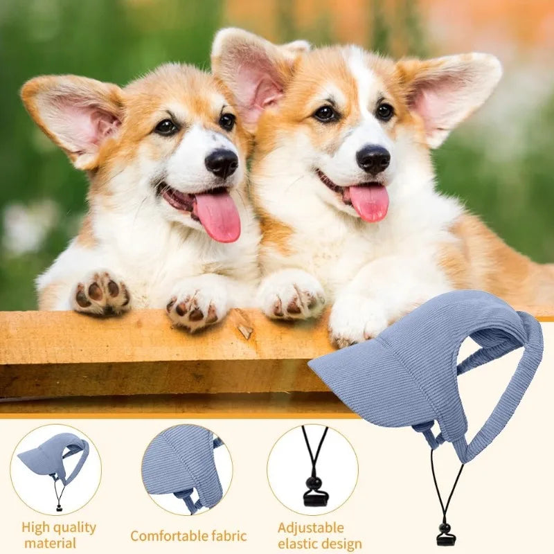 Adjustable Dog Baseball Cap Fashion Soft Breathable Pet Sun Protection Hat with Ear Holes Dog Parent-Child Hat For Dogs Cats