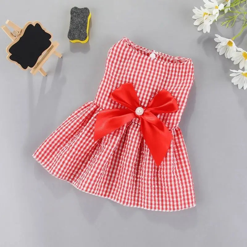 Small Dog Flower Princess Dress – Cute Summer Pet Skirt for Cats & Dogs