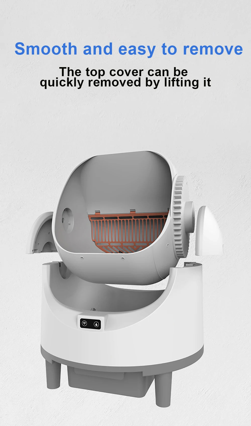 BOOTEELY Fully Automatic Cat Litter Box Oversized Anti-spatter Open Anti-odor Intelligent Electric Cleaning Cat Toilet