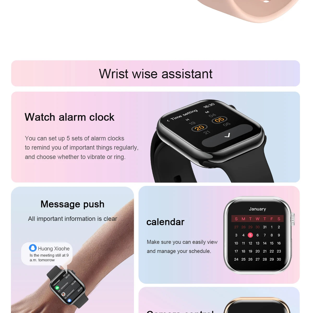 HD 1.85 inch AMOLED SmartWatch 2025 New Waterproof Bluetooth Call Health monitoring Video Woman Men smart watchs For Android IOS