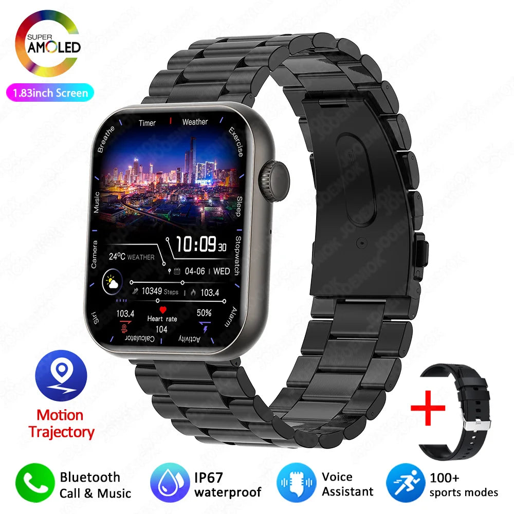 New Smart Watch Full Touch Screen Bluetooth Call AI Voice Heart Rate Waterproof Watches Sports Bracelet Smartwatch Women