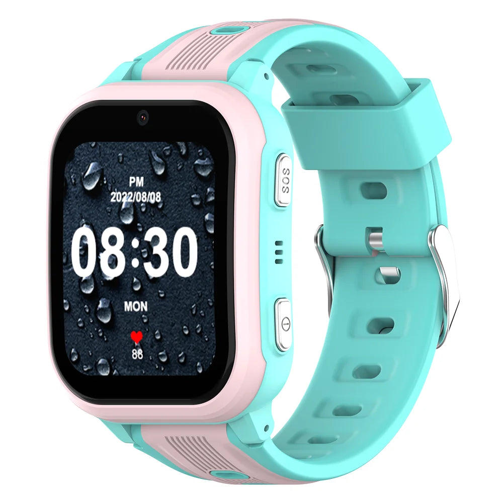 Wonlex 4G Kids Smartwatch with GPS, dual camera, and large memory, featuring video calls and real-time location for children.