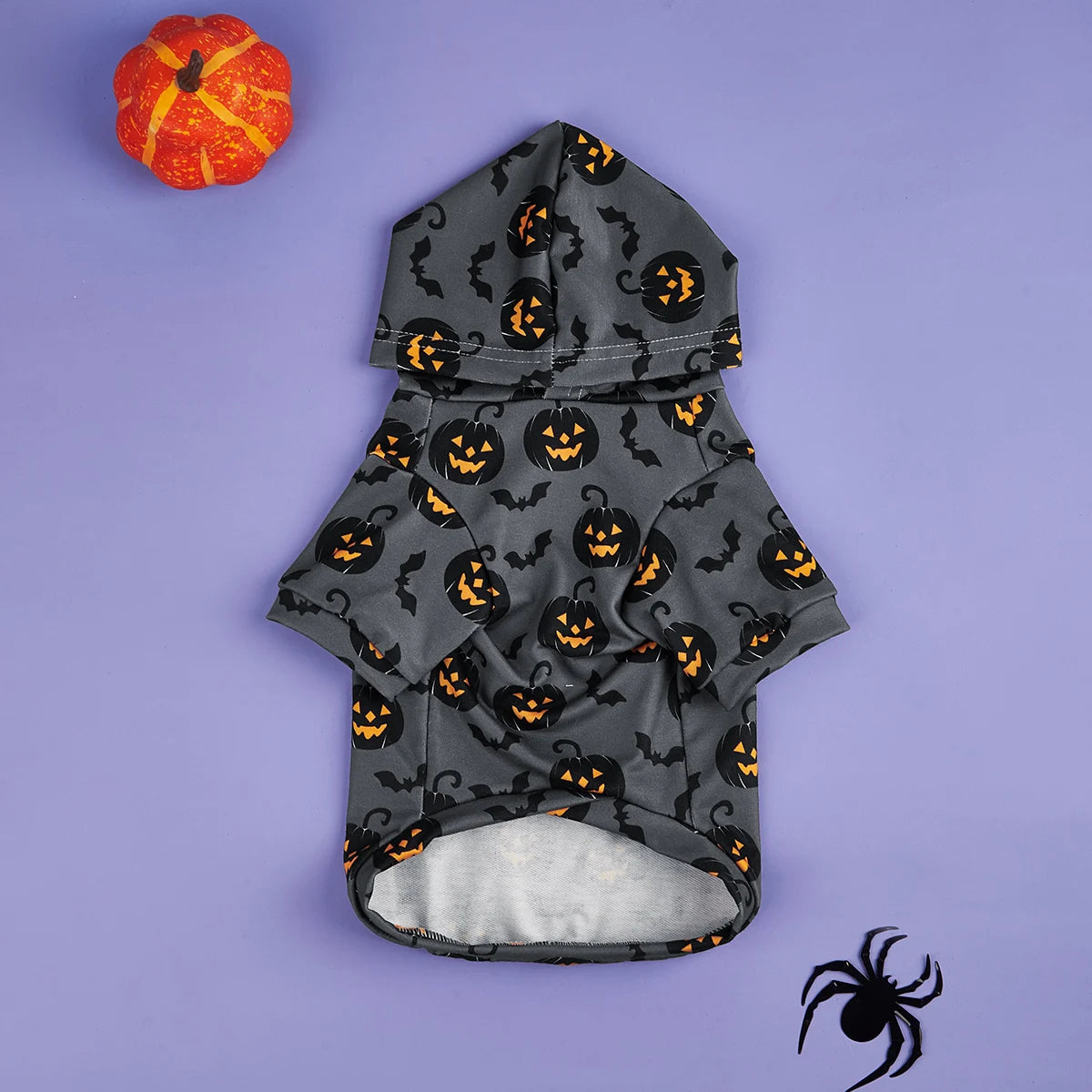 Dog Hoodie Halloween Shirts Clothes Dog Doggy Cool Pumpkin and Bat Pattern  Dog Clothes Dog Sweatshirts Apparel Pet Turtleneck P