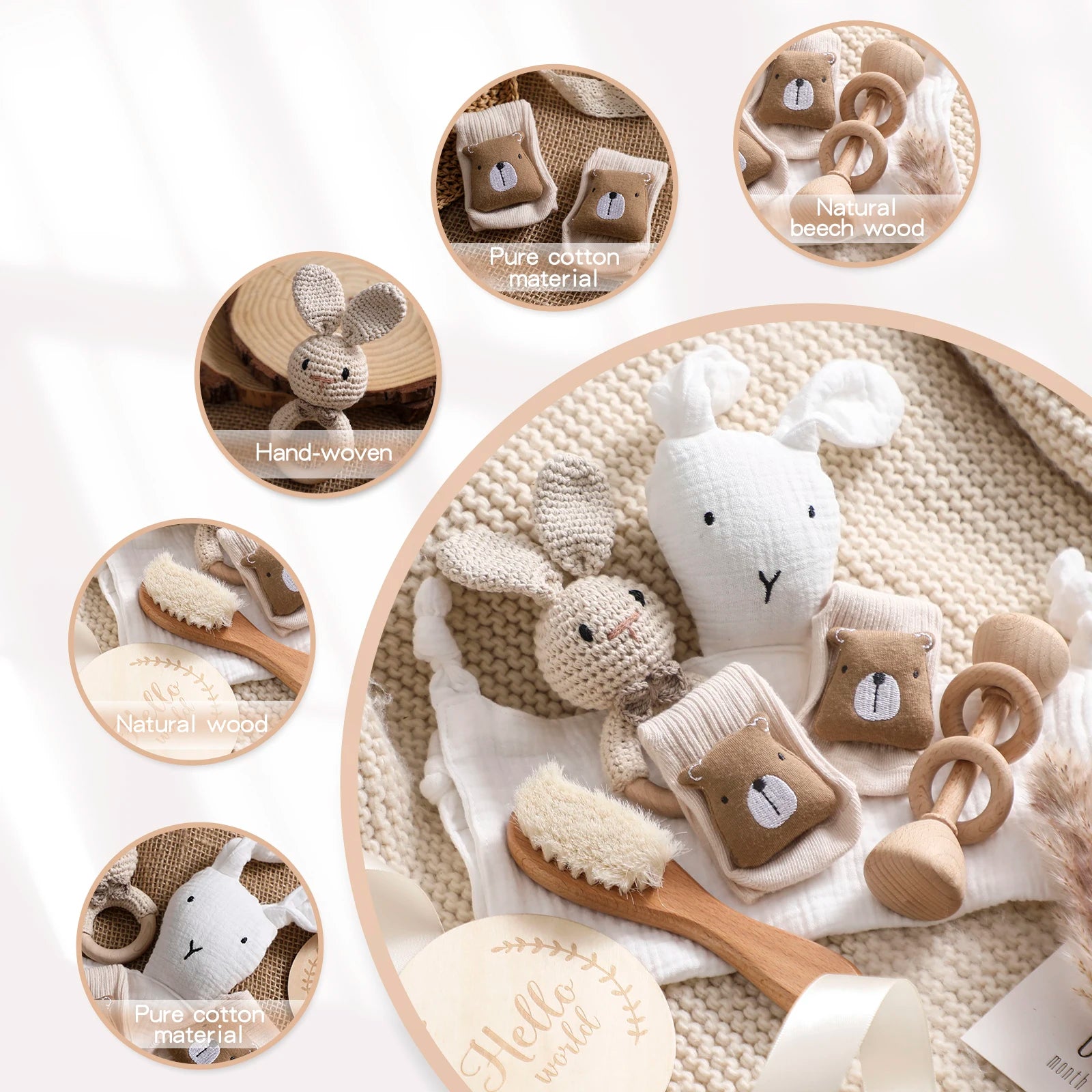 Newborn Baby Gift Box Set – 7-Piece Bath & Keepsake Collection - I YAN