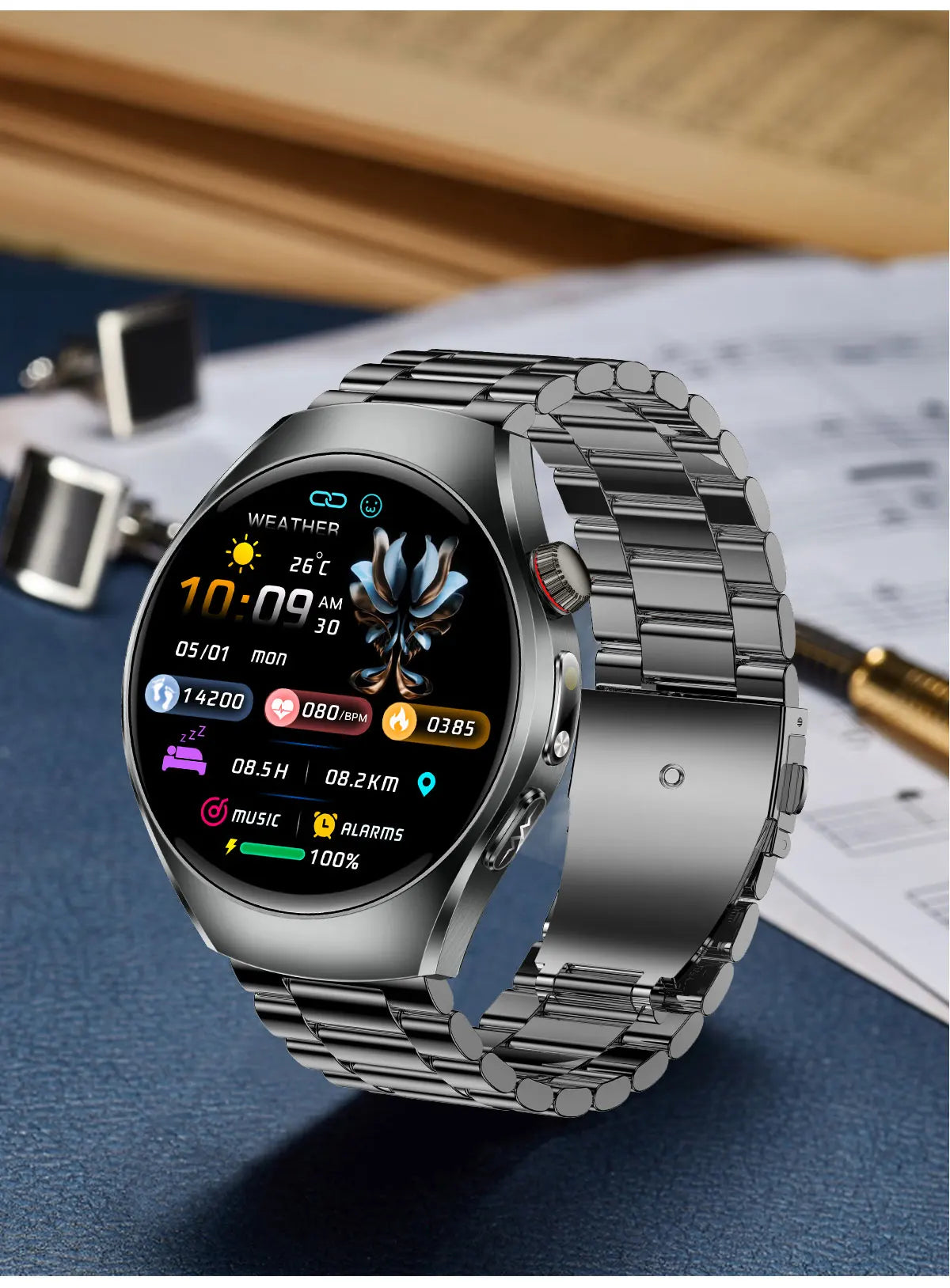 2026 New Nursing Grade Body Analysis Smart Watch  ECG Blood Lipid Uric Acid Body Fat Sport IP68 Voice Call SmartWatch Man Women