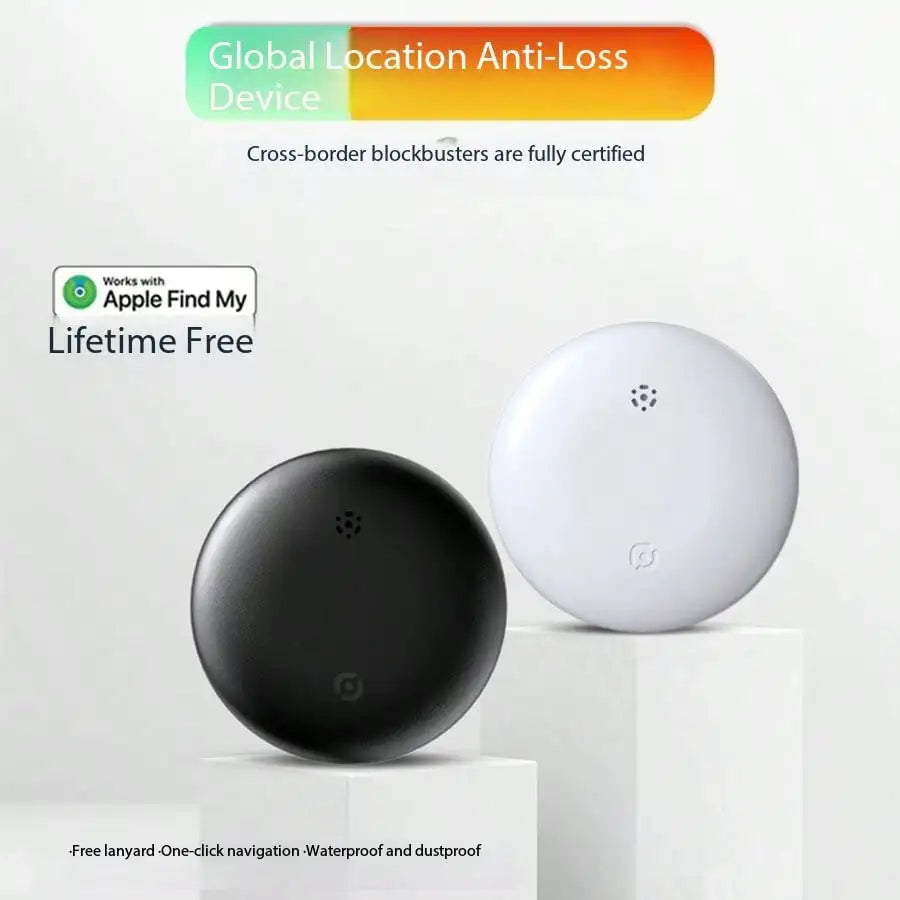 Compatible With IOS System Smart AirTag Tracker (IOS Only), Same Size As Original IOS Tag, Suitable For AirTag Protective Case, Silicone Keychain, Item Locator/Key Finder, Applicable For Pets, Bags, Luggage, Bicycles, Cars An