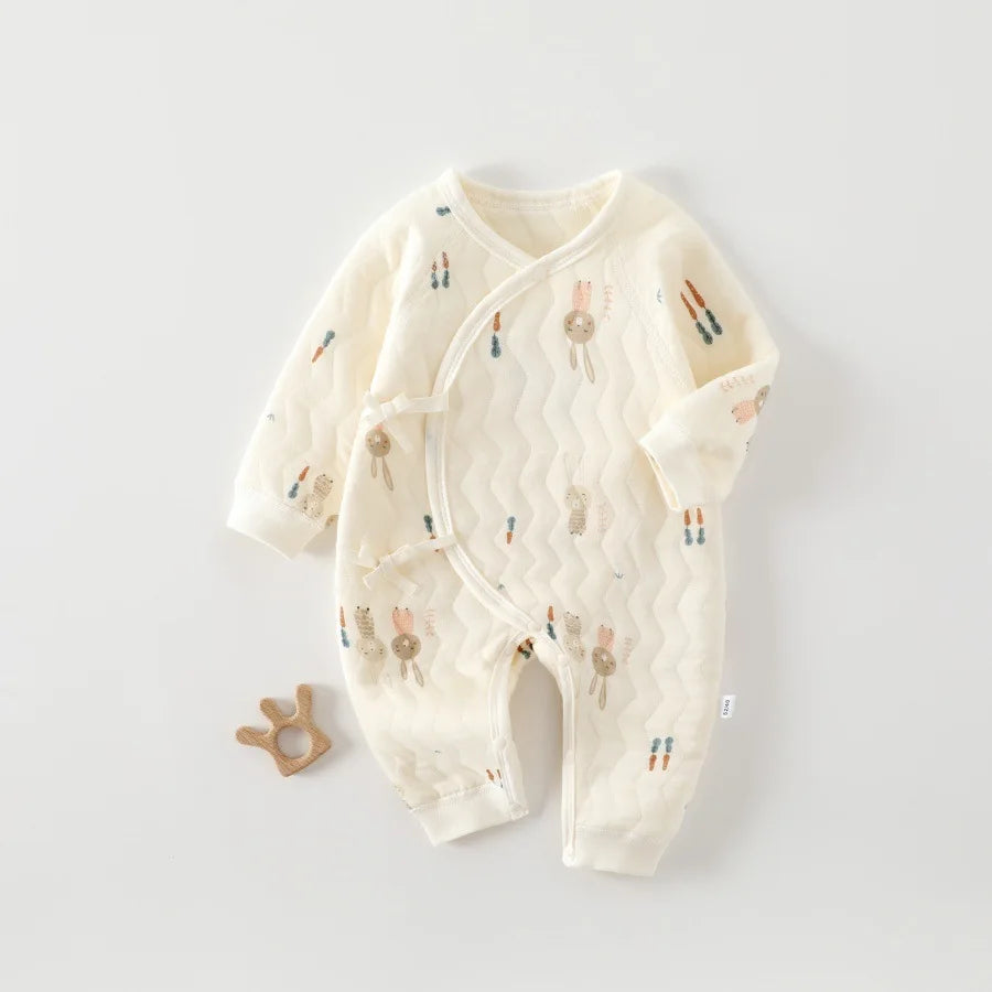 Baby Cotton Knit Jumpsuit | Soft Cartoon Romper for Newborns 0-3M - I YAN