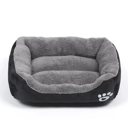 Large soft square dog sofa and cushion by I YAN, warm winter washable dog bed with elastic edges for medium-sized dogs and cats.