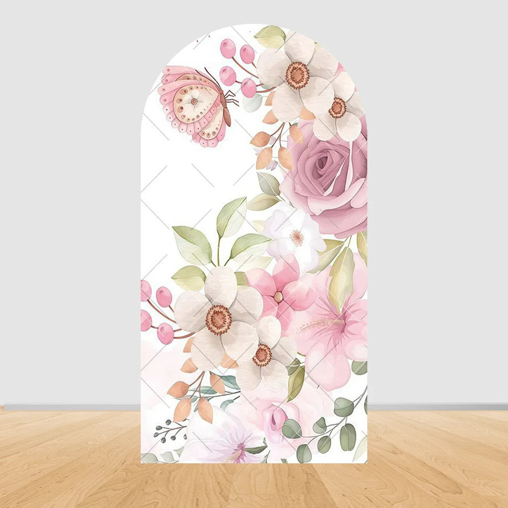 Fairy Arch Photography Backdrop Cover Girls Birthday Baby Shower Floral Butterfly Arched Background Party Decor Photo Studio