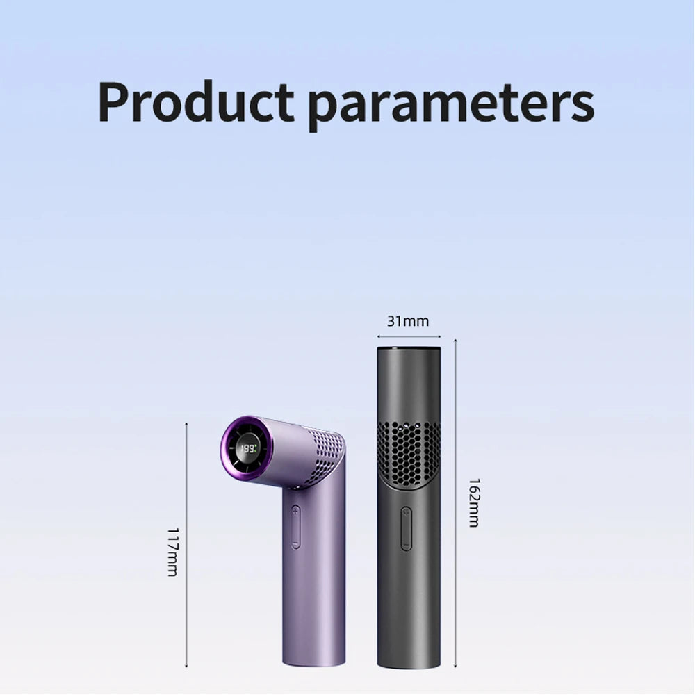 Foldable handheld small fan Outdoor mini high-speed with 199 levels portable USB charging foldable lipstick mini fan