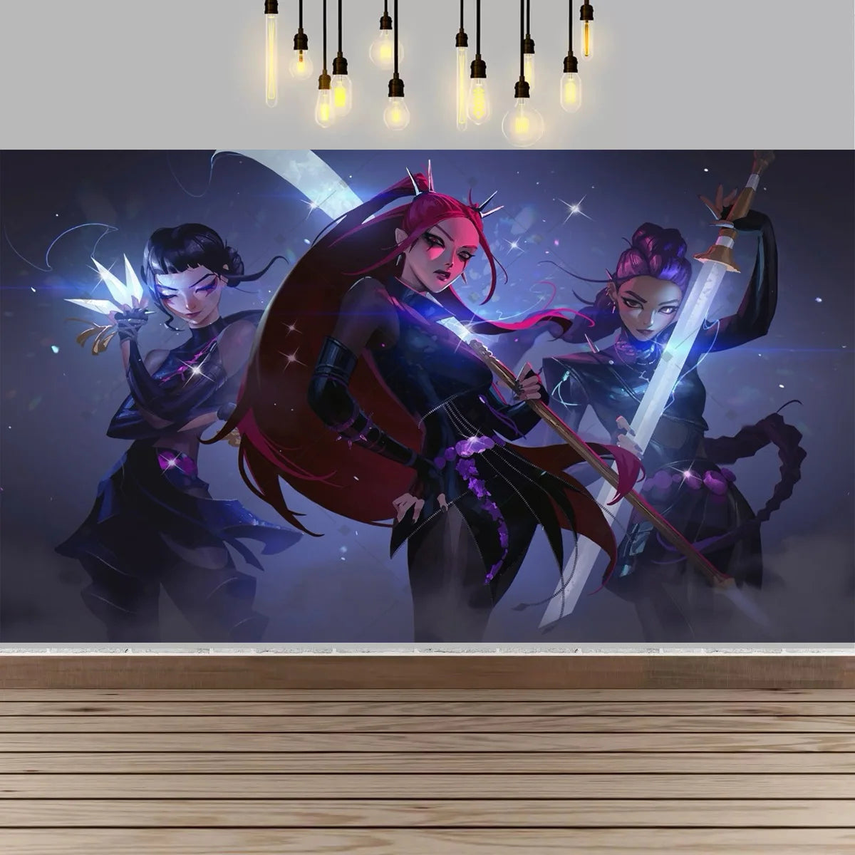 Kpop Theme Girl's Birthday Party Decoration Backdrop Pink Demons Birthday Party Supplies Decor Banner Baby Baptism Gift