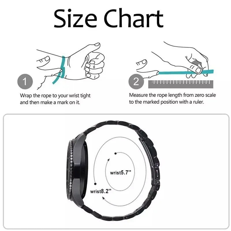 20mm 22mm WatchBand For Amazfit Active/GTS 2/3/4 Mini Strap GTR 2/3/4 42 47mm stainless steel Bracelet For Amazfit Bip 3 5 Band