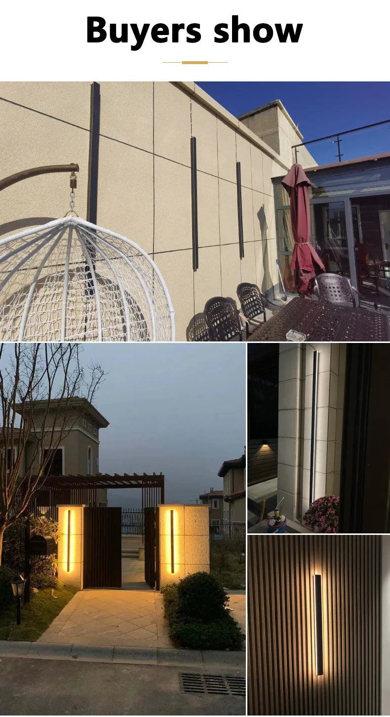 Waterproof Wall Light Outdoor Garden Wall lamps LED Lights Modern Nordic  Living Room TV Background IP65 110/220v Wall washer