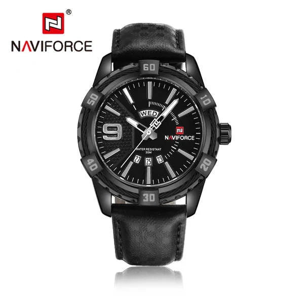 NAVIFORCE Luxury Brand Date Japan Movt Square Men Quartz Casual Watch Army Military Sports Watch Men Watches Male Leather Clock