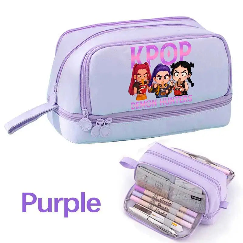 Demon Hunters Pencil Case – Multi-Functional Stationery Storage Bag - I YAN