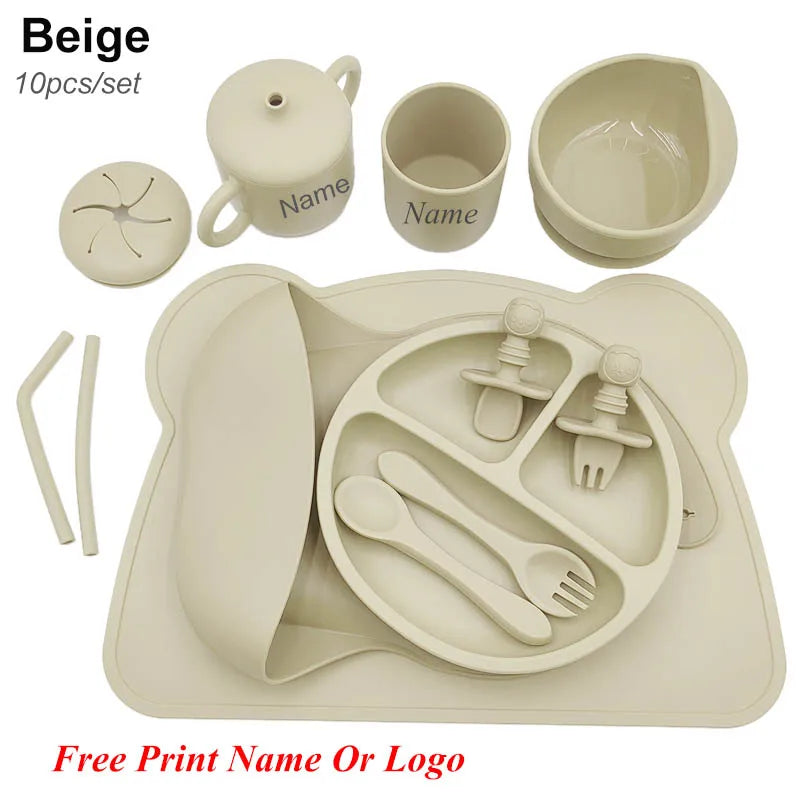Silicone Baby Feeding Set 10 Pcs – BPA Free Kids Tableware - I YAN