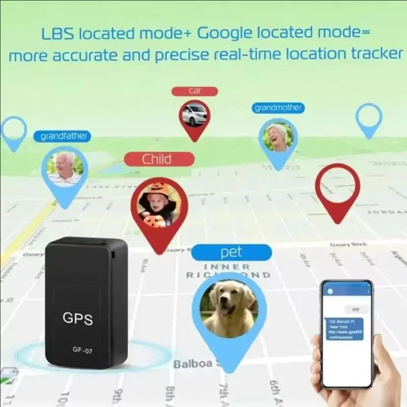Mini GF-07 GPS Tracker Car Bike Bicycle Pets Children Real Time Tracking Positioner Strong Magnetic Anti-lost Locator ﻿