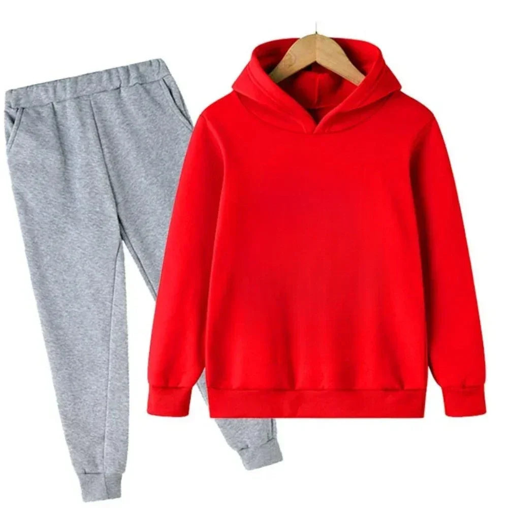 Children Hoodie Tracksuit Autumn Winter New York USA Letter Graphic Sweatshirt Pant Suit Baby Boy Girl Kid Sport Two Pieces Set