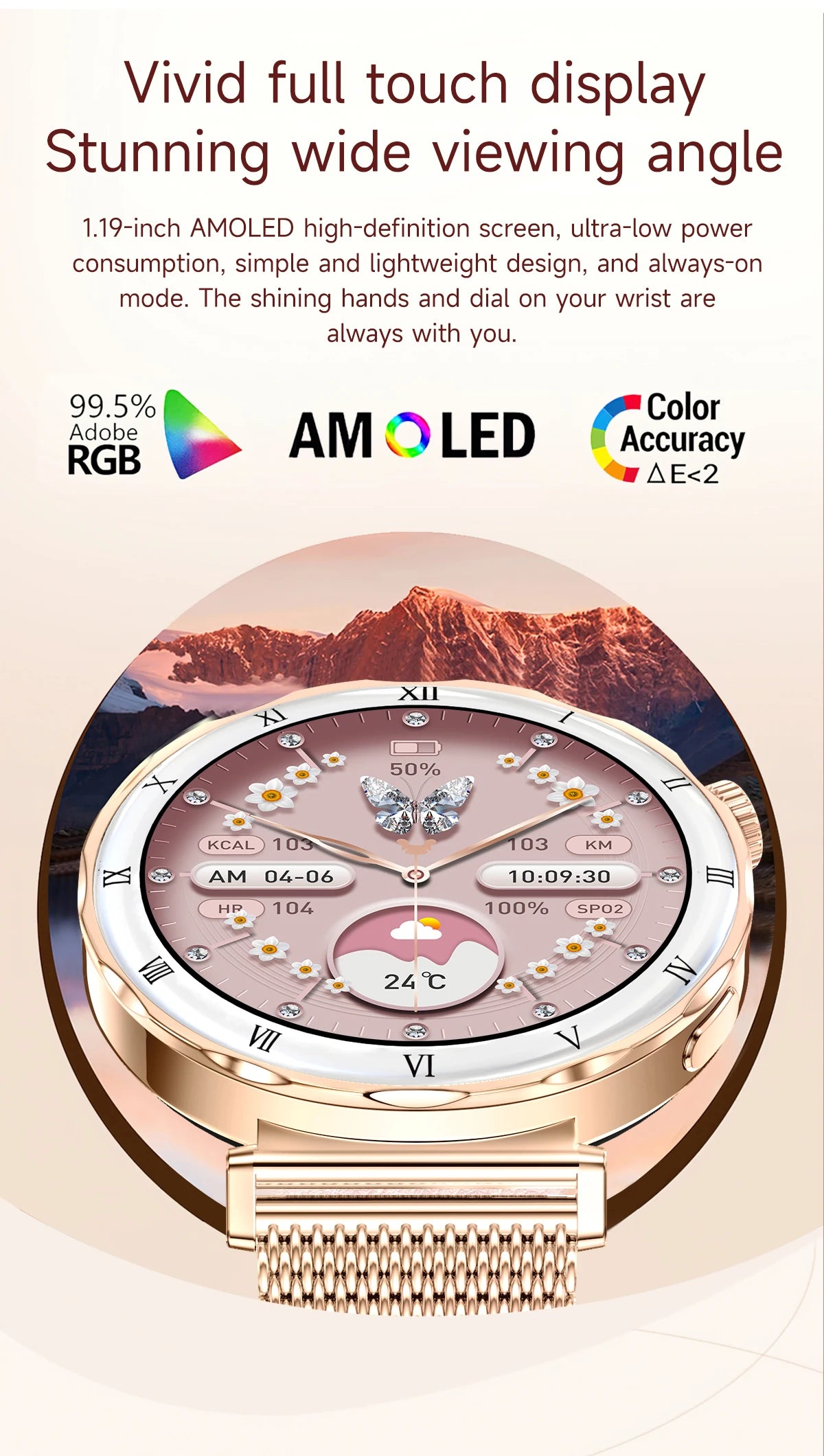 LIGE New Ultra Thin Smart Watch Women Screen Always Display Time Diamond Luxury Bracelet Voice Calling AMOLED Smartwatch Ladies