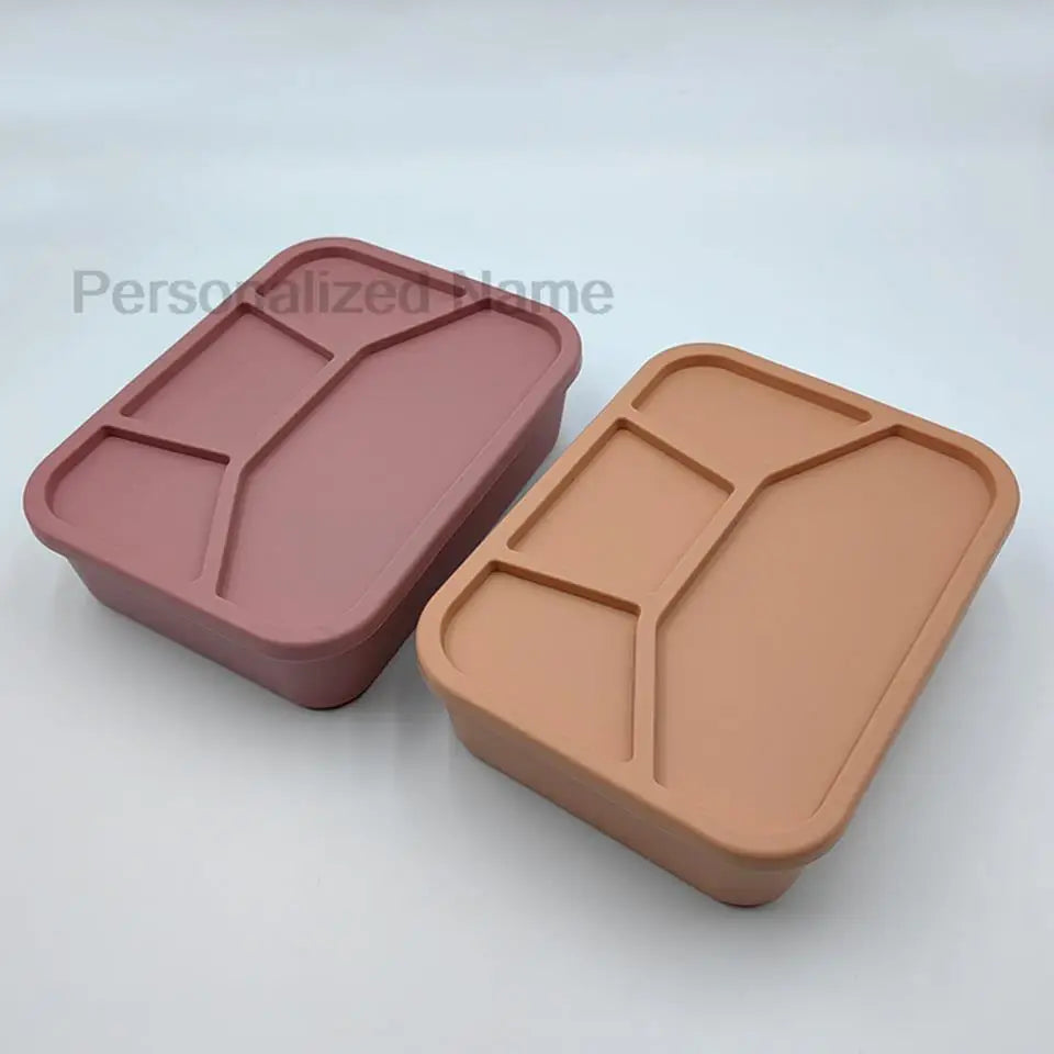 Silicone Bento Lunch Box | 4-Compartment Leakproof Food Container for Kids & Adults - I YAN