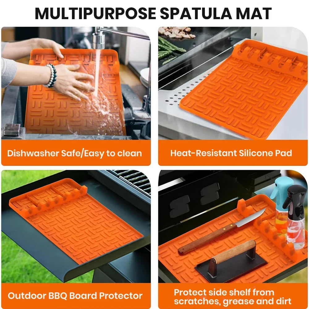 Heavy Duty Silicone Griddle Cover - Windproof Protector Accessories for Outdoor Grill Cooking (Include Size)