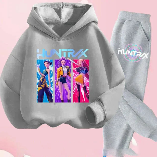 K-Pop Demon Hunters Kids Hoodie Set – Soft Breathable Sweatshirt Suit Girls & Boys Ages 4-13 - I YAN