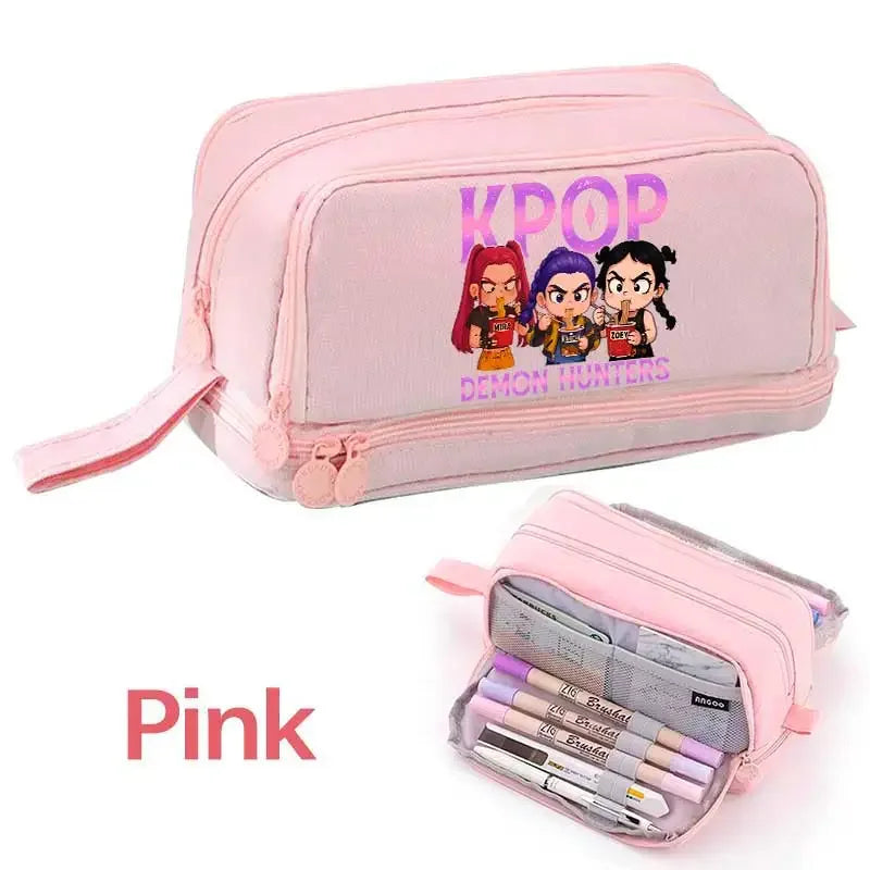 Demon Hunters Pencil Case – Multi-Functional Stationery Storage Bag - I YAN