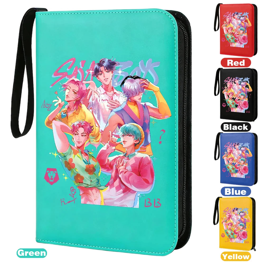 Demon Hunters Card Album Binder by I YAN with 400 pockets, PU zipper holder, black stationery accessory for trading cards and collectibles.