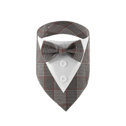 I YAN Sucado pet bandana wedding dog collar with triangle scarf and bow tie, perfect for parties and special occasions.
