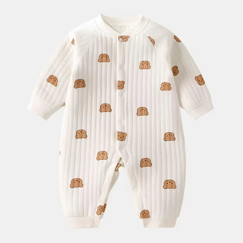 Autumn Baby Clothes Bodysuit&One Pieces Boys Girls Newborn Rompers Solid Color 100 Cotton 0-24M Long Sleeve Loungewear Outfit