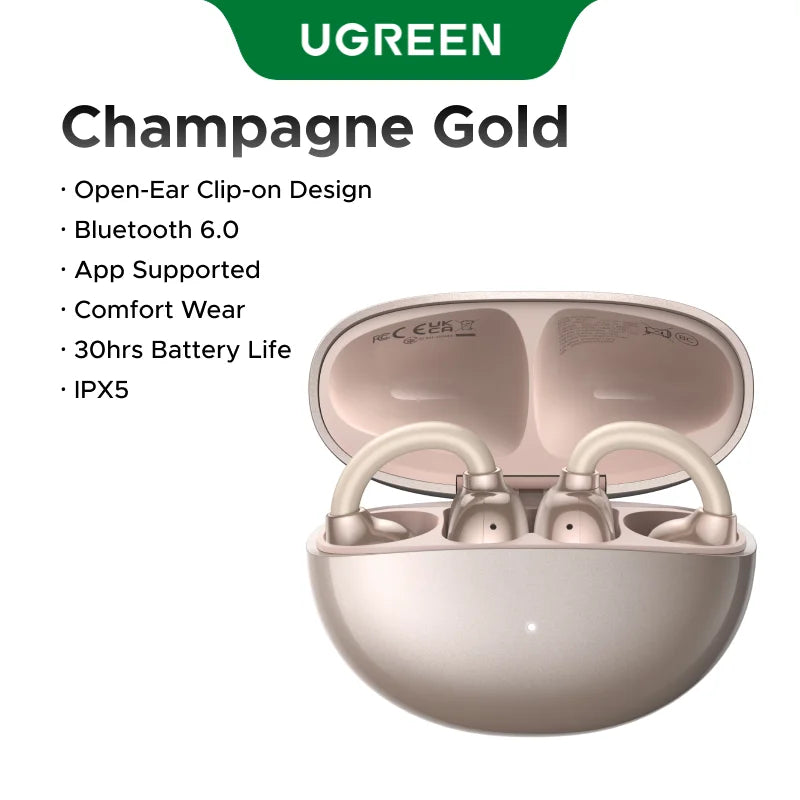 UGREEN Ear Clip EarBuds OWS Wireless Bluetooth Earphones TWS Headphones
