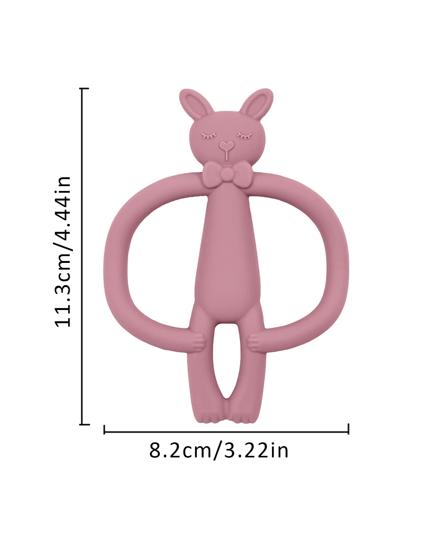 Color Kids 1PCS Silicone Teether Toys Baby Nursing Teether Gifts Newborn Cartoon Rabbit Teether Toys Teething Infant Chewing Toy