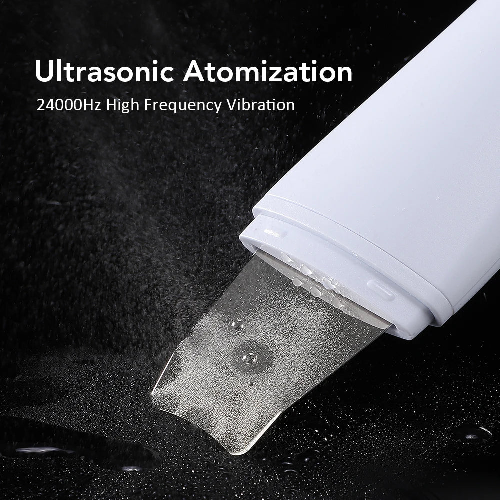 Ultrasonic Skin Scrubber Peeling Blackhead Remover Deep Face Cleaning Ultrasonic Ion Acne Pore Cleaner Facial Shovel  Scrubber