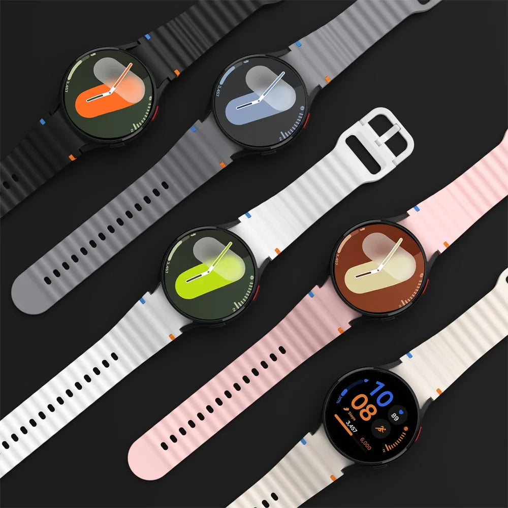 Original Band for Samsung Galaxy watch 7/FE/5 Pro/6/4 classic 44mm 40mm Silicone sport belt bracelet correa Galaxy watch 7 Strap