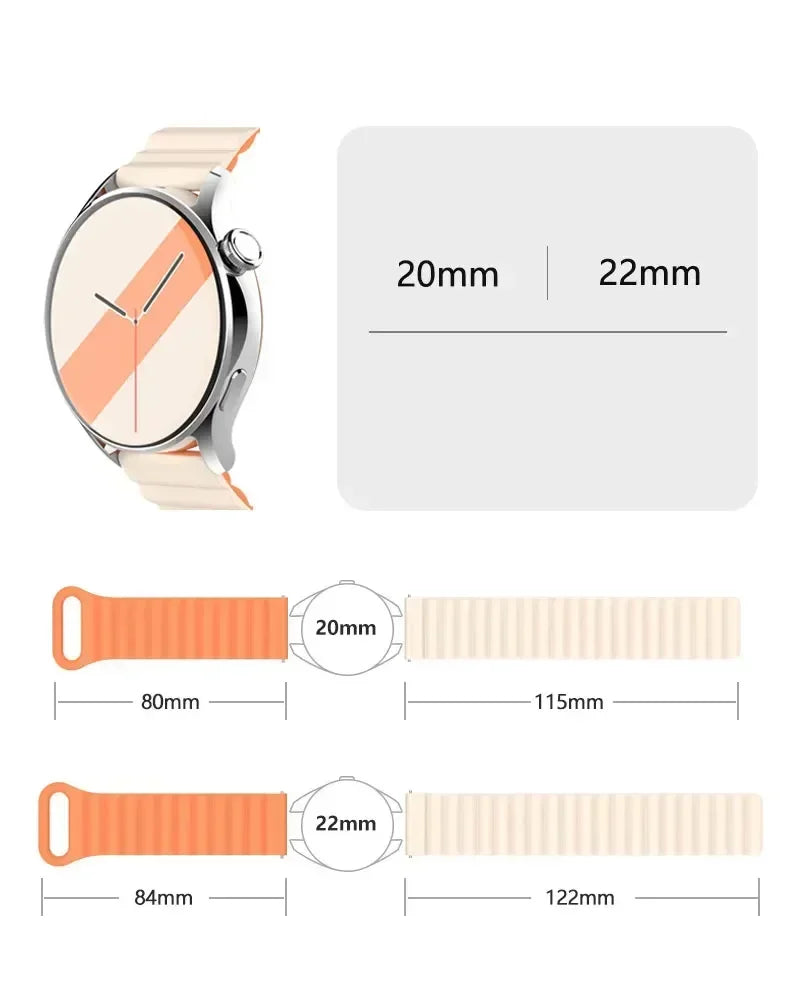 Magnetic Loop band For Amazfit GTS4/2/3/3pro/GTS2 Mini/GTR 4 42mm/47mm/GTR2/2e/stratos 20mm 22mm belt bracelet Amazfit bip strap