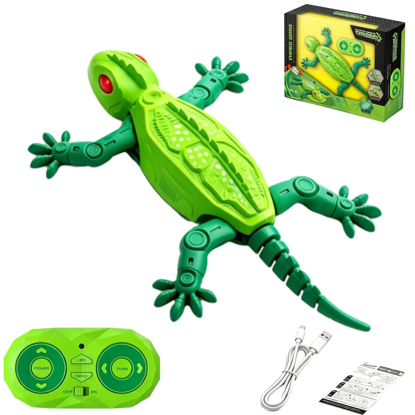 Wall-Climbing Gecko Cat Toy - Remote Control Lizard for Interactive Play