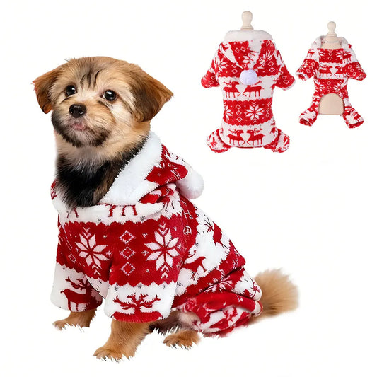 Christmas dog sweater, dog clothes, super soft and warm dog and cat pet jacket, winter pet clothing, dog clothing, size s
