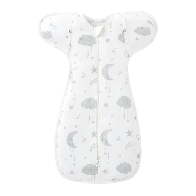 I YAN 100% cotton newborn swaddle sleepsack for 0-6 months, soft muslin baby blanket set for gentle swaddling and sleep.