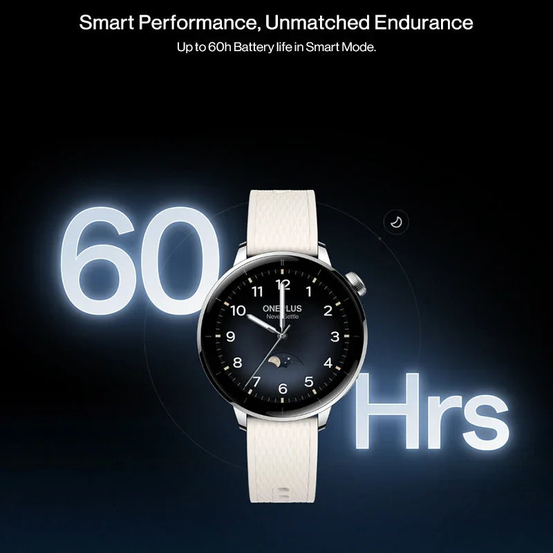 OnePlus Watch 3 43mm Global Version Smart Watch 1.32" AMOLED Display Up to 60h Battery Life Wear OS by Google GPS NFC